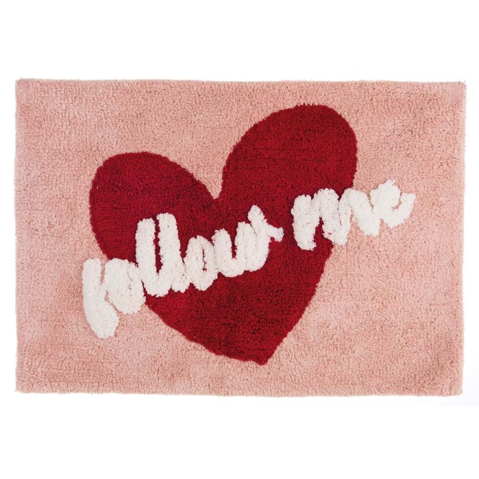 "Blanc mariclo" tappeto follow me colore rosa / rosso