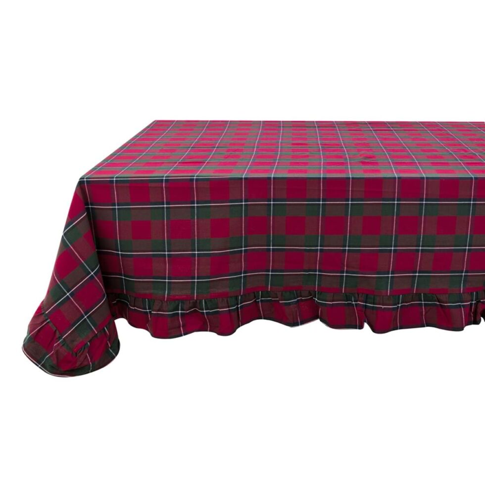 Tovaglia con balza tartan 170 x 210 cm