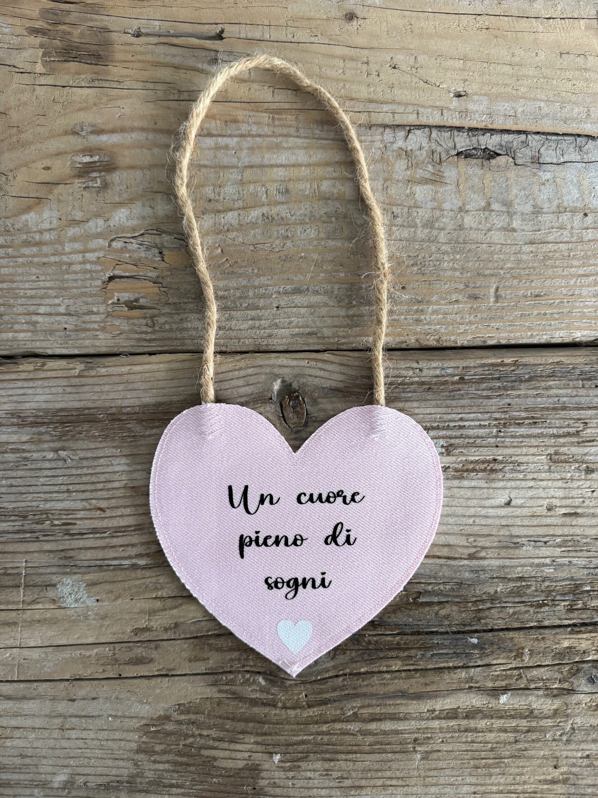 Targa cuore PERSONALIZZABILE colore rosa - immagine 2