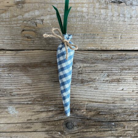 "Maison Serì" carota decorativa quadretti azzurro