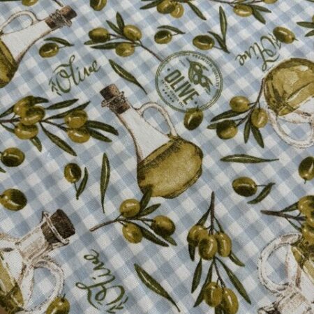 Maison Serí tovaglia olio e olive in cotone dimensioni 180 x 133 cm (+/-) 6p.
