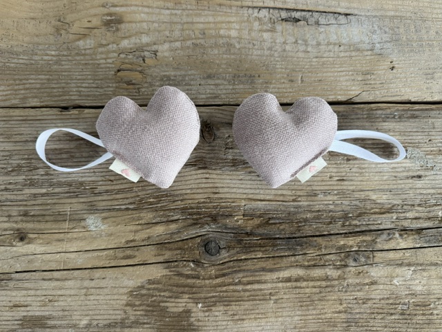 "Maison Seri" Coppia di Fermatenda Magnetici a Cuore Rosa (9 x 9 cm) - immagine 2