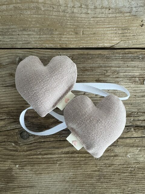 "Maison Seri" Coppia di Fermatenda Magnetici a Cuore Rosa (9 x 9 cm)