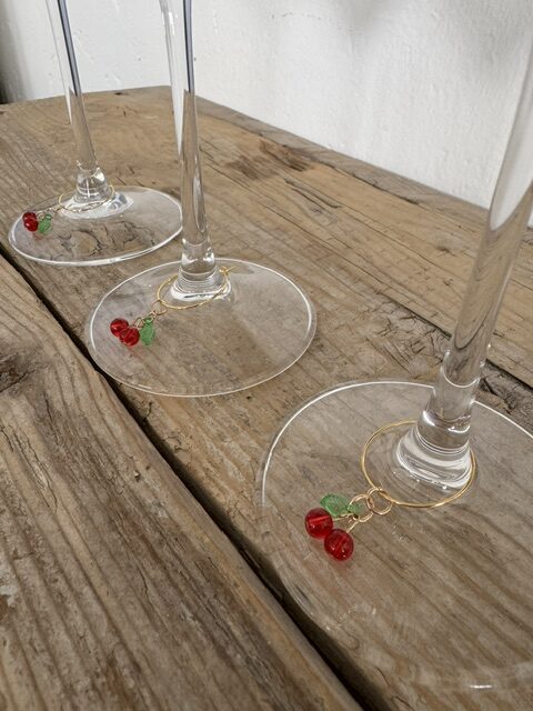 "Maison Seri" Set 3 Segnabicchieri "Mon Chéri"- Charm per calici - immagine 2